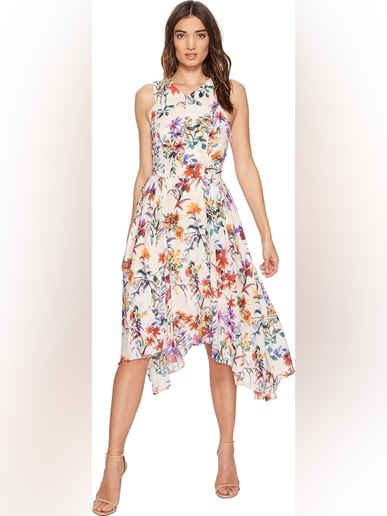 Adelyn Rae Dresses & Skirts - Adelyn Rae Size L Vanessa Woven Floral Printed Fit & Flare Dress